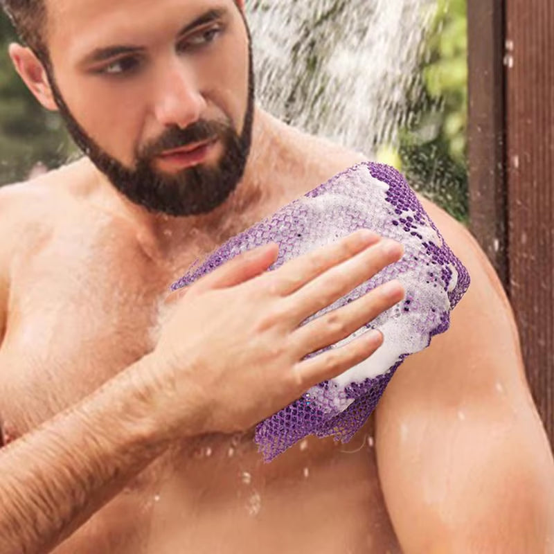 African Bath Net Colorful Net Sponge Body Exfoliator Reusable Bath Sponge Washcloth African Scrubbing Long Net Rag Shower