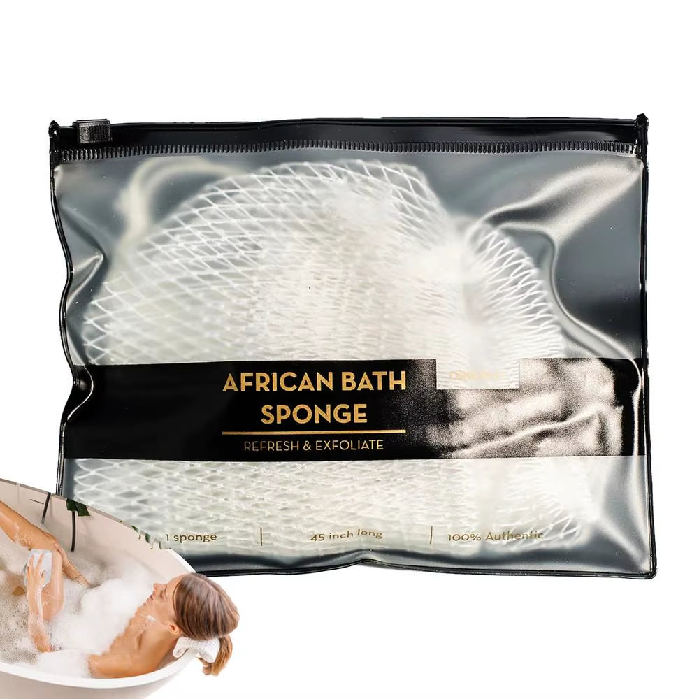 African Bath Net Colorful Net Sponge Body Exfoliator Reusable Bath Sponge Washcloth African Scrubbing Long Net Rag Shower